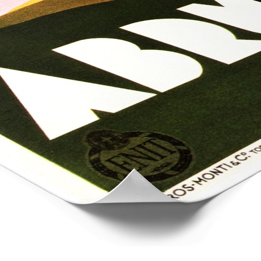 ABRUZZO ROME Art Deco Italiaans reizen Poster (Hoek)