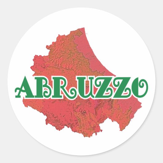 Abruzzo Ronde Sticker (Voorkant)