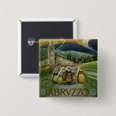 Abruzzo Vierkante Button 5,1 Cm (Voorkant /achterkant)
