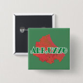 Abruzzo Vierkante Button 5,1 Cm (Voorkant /achterkant)