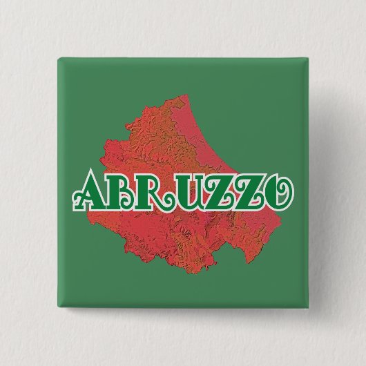 Abruzzo Vierkante Button 5,1 Cm (Voorkant)