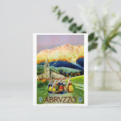 Abruzzo Vintage Travel Poster teruggezet Briefkaart (Staand voorkant)