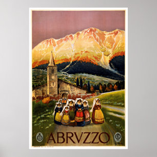 Abrvzzo Abruzzo Italië - Vintage Travel Posters