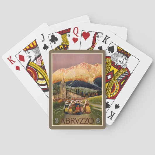 Abrvzzo Italië kaartje Pokerkaarten (Achterkant)