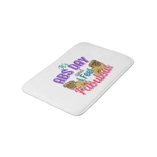 Abs Day Core Workout - Pug Hondenliefhebber Badmat (Gekanteld)