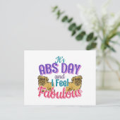 Abs Day Core Workout - Pug Hondenliefhebber Briefkaart (Staand voorkant)