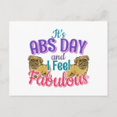 Abs Day Core Workout - Pug Hondenliefhebber Briefkaart (Voorkant)