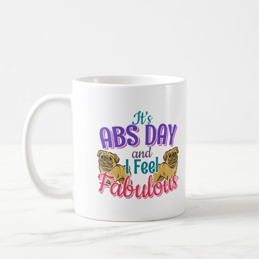 Abs Day Core Workout - Pug Hondenliefhebber Koffiemok (Links)