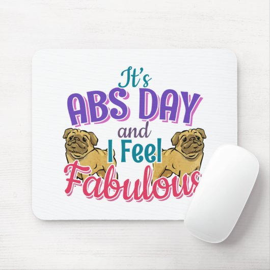 Abs Day Core Workout - Pug Hondenliefhebber Muismat (Met muis)