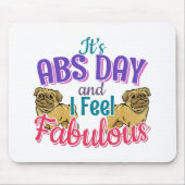 Abs Day Core Workout - Pug Hondenliefhebber Muismat (Voorkant)