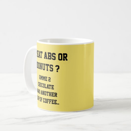 Abs of Donuts? - Mok-A-Tude Koffiemok (Voorkant links)