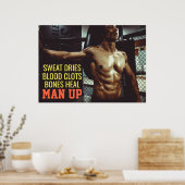 Abs Workout Motivatie gym Poster (Keuken)