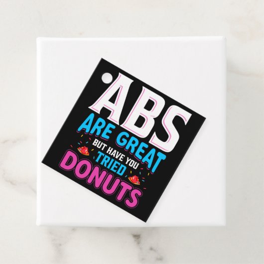 Abs zijn geweldig, maar heb je donuts geprobeerd? bedankjes labels (In situ)