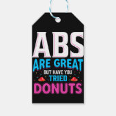 Abs zijn geweldig, maar heb je donuts geprobeerd? cadeaulabel (Voorkant)