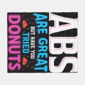 Abs zijn geweldig, maar heb je donuts geprobeerd? fleece deken (Voorkant (Horizontaal))