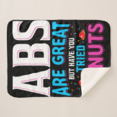 Abs zijn geweldig, maar heb je donuts geprobeerd? sherpa deken (Voorkant (horizontaal))