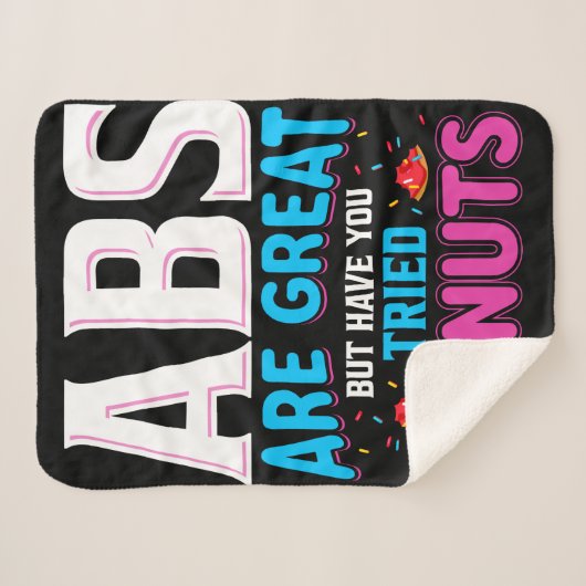 Abs zijn geweldig, maar heb je donuts geprobeerd? sherpa deken (Voorkant (horizontaal))