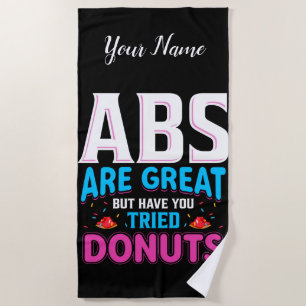 Abs zijn geweldig, maar heb je donuts geprobeerd? strandlaken