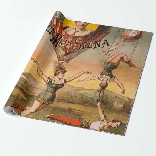 Absalon van Miss Stena Vintage Circus Cadeaupapier (Uitgerold)