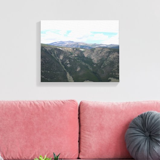 Absaroka-Beartooth Berglandschap Kleur 11x14 Canvas Afdruk (Insitu (Woonkamer))