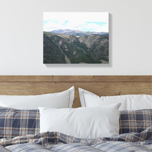 Absaroka-Beartooth Berglandschap Kleur 11x14 Canvas Afdruk (Insitu (Slaapkamer))