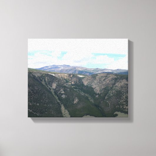Absaroka-Beartooth Berglandschap Kleur 11x14 Canvas Afdruk (Voorkant)