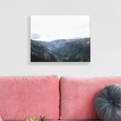 Absaroka-Beartooth Mountain Valley Kleur 11x14 Canvas Afdruk (Insitu (Woonkamer))