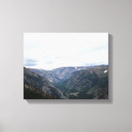 Absaroka-Beartooth Mountain Valley Kleur 11x14 Canvas Afdruk (Voorkant)