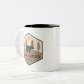 Absaroka - Beartooth Wilderness Beer Tweekleurige Koffiemok (Voorkant links)