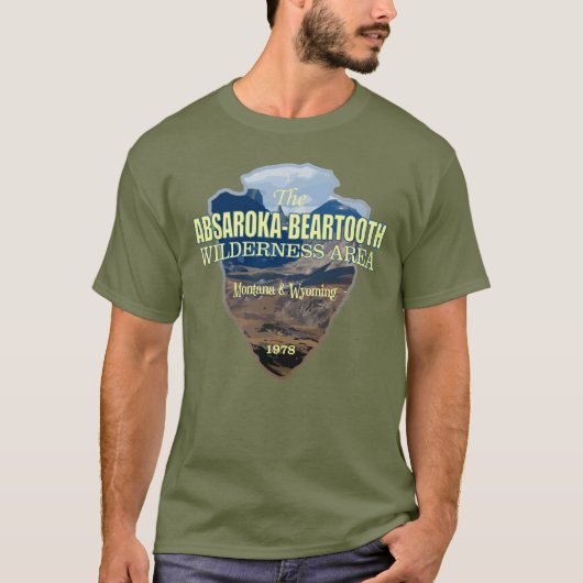 Absaroka-Beartooth Wilderness (pijlpunt) T-shirt (Voorkant)