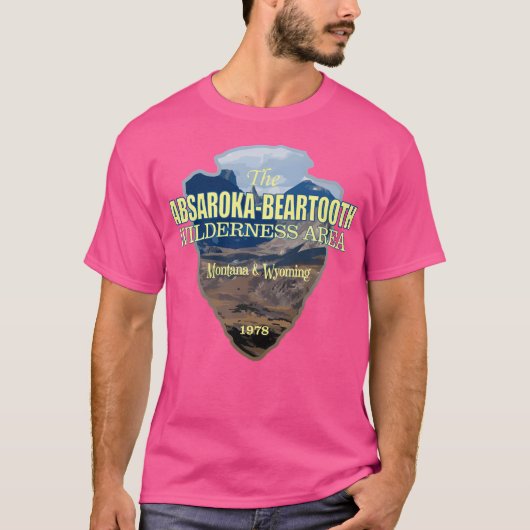 Absaroka-Beartooth Wilderness (pijlpunt) T-shirt (Voorkant)
