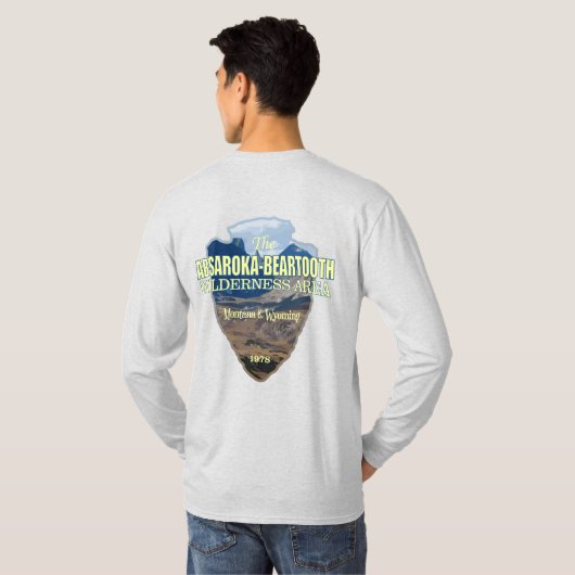 Absaroka-Beartooth Wilderness (pijlpunt) T-shirt (Achterkant volledig)