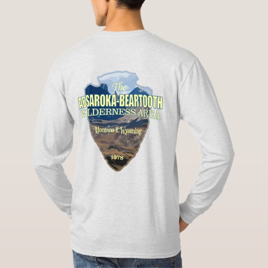 Absaroka-Beartooth Wilderness (pijlpunt) T-shirt (Achterkant)