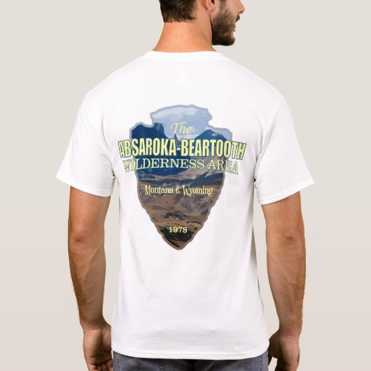 Absaroka-Beartooth Wilderness (pijlpunt) T-shirt (Achterkant)