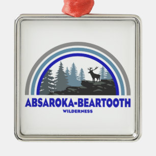 Absaroka - Beartooth Wilderness Regenbooghert Metalen Ornament