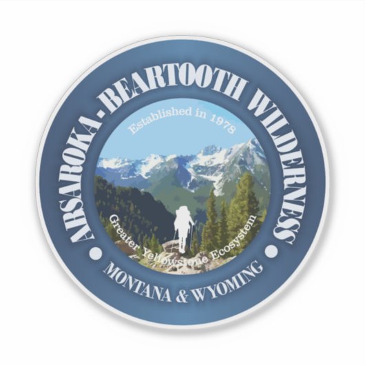 Absaroka-Beartooth Wilderness Sticker (Voorkant)
