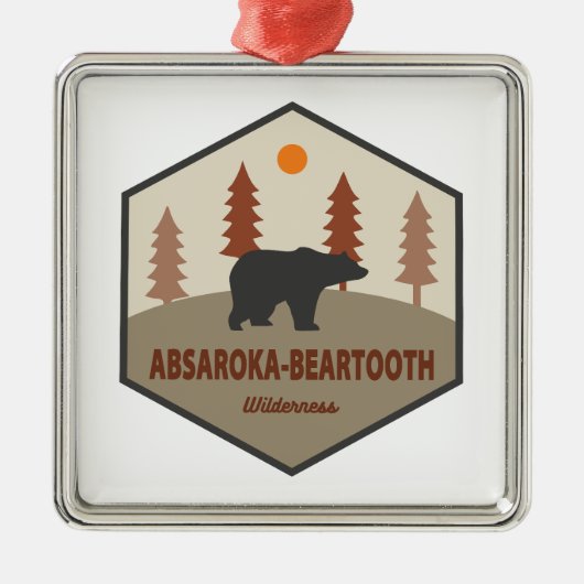 Absaroka - Beer van de wilde natuur in Beartand Metalen Ornament (Voorkant)