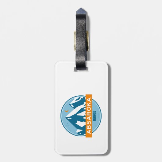 Absaroka Range Montana Wyoming Bagagelabel (Achterkant verticaal)