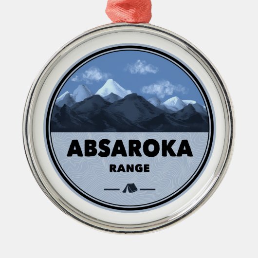 Absaroka Range Montana Wyoming Camping Metalen Ornament (Voorkant)