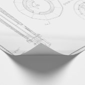 Absecon Lighthouse Blueprint Cadeaupapier (Hoek)