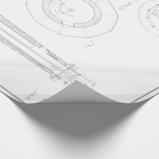 Absecon Lighthouse Blueprint Cadeaupapier (Hoek)