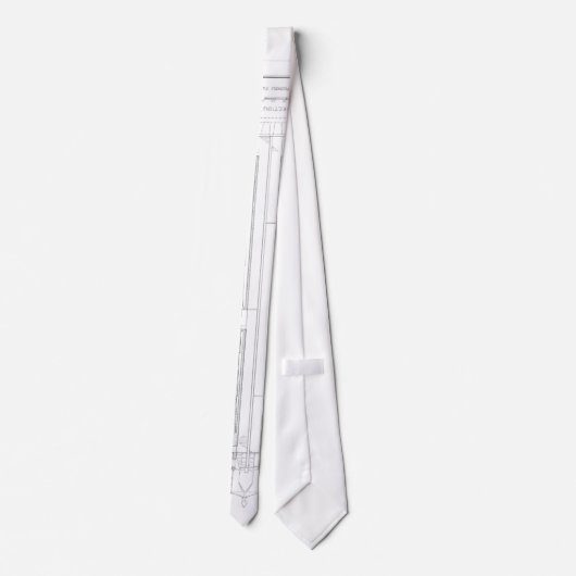 Absecon Lighthouse Blueprint Stropdas (Achterkant)