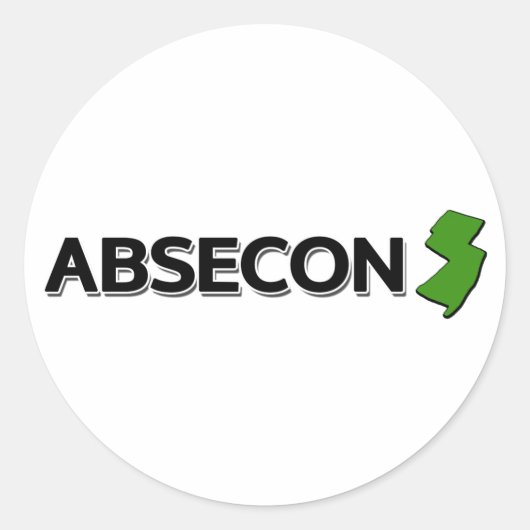 Absecon, New Jersey Ronde Sticker (Voorkant)