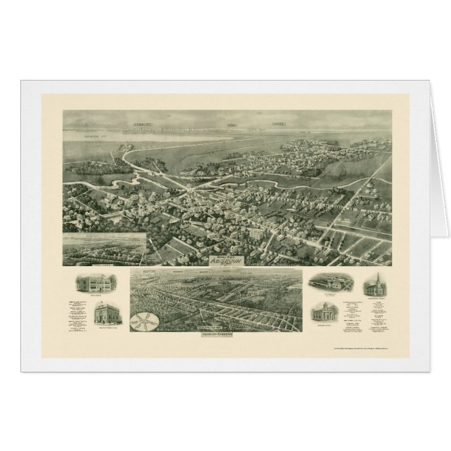 Absecon, NJ Panoramic Map - 1924 (Voorkant Horizontaal)