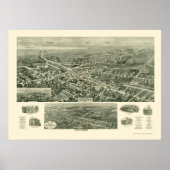 Absecon, NJ Panoramic Map - 1924 Poster (Voorkant)