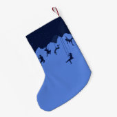 Abseiling Cool Blue Mountain Graphic Kleine Kerstsok (Achterkant (Hangend))