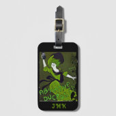 Absint in groen gepersonaliseerd bagagelabel (Voorkant (verticaal))