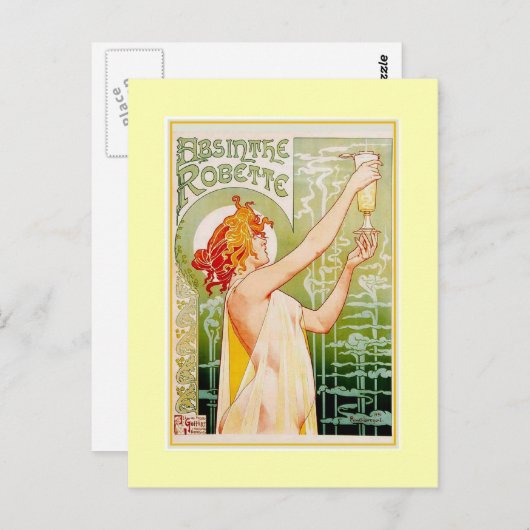 Absinthe Advert Briefkaart (Voorkant / Achterkant)