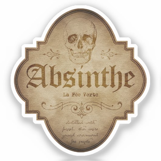 Absinthe Apothecary DC Sticker (Voorkant)