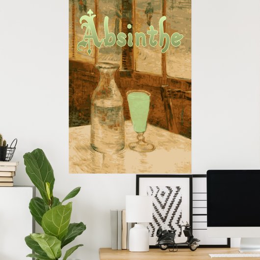Absinthe Art Nouveau Advertisement Poster (Thuiskantoor)